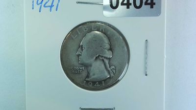 1941 US 25 Cent Washington Silver Quarter