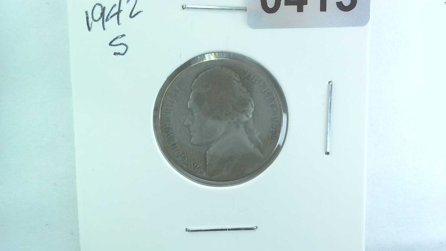 1942-S US 5 Cent Jefferson War Nickel 35% Silver