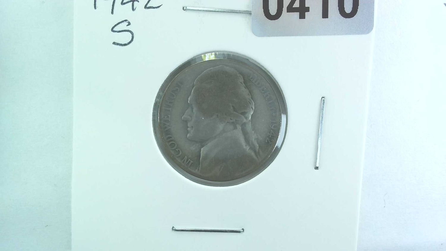 1942-S US 5 Cent Jefferson War Nickel 35% Silver