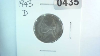 1943-D US 5 Cent Jefferson War Nickel 35% Silver
