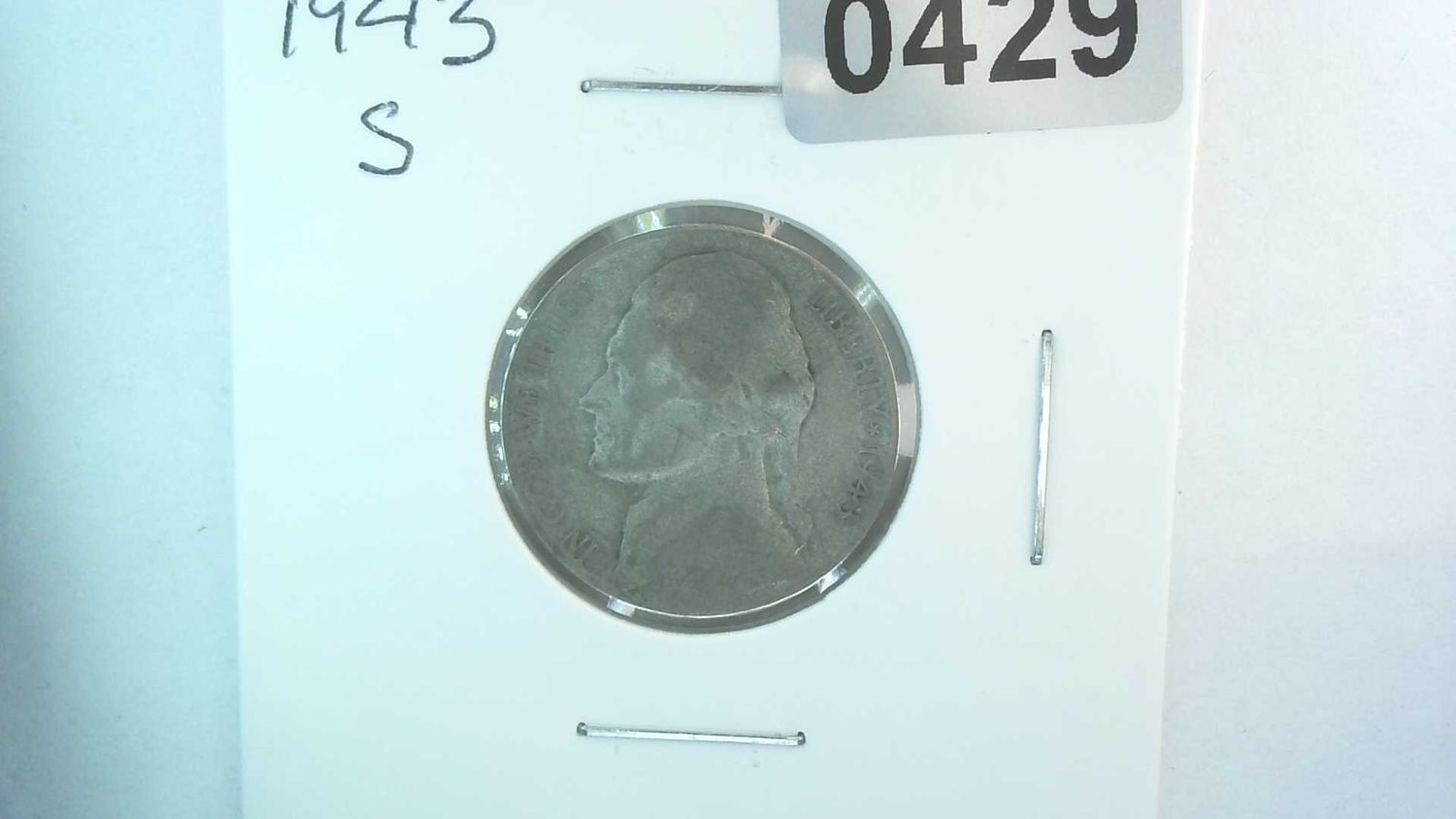 1943-S US 5 Cent Jefferson War Nickel 35% Silver