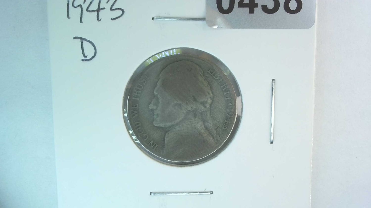 1943-D US 5 Cent Jefferson War Nickel 35% Silver