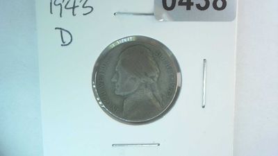 1943-D US 5 Cent Jefferson War Nickel 35% Silver