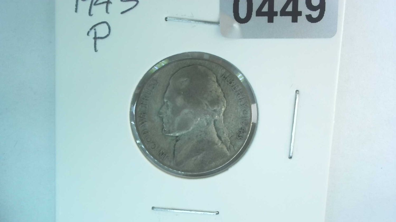 1943-P US 5 Cent Jefferson War Nickel 35% Silver