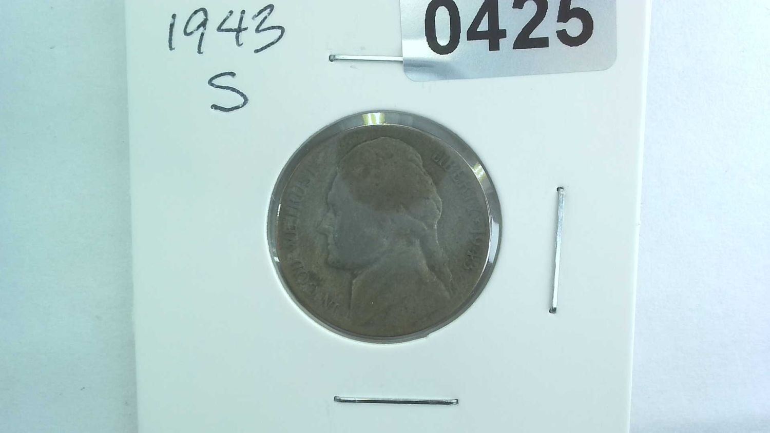 1943-S US 5 Cent Jefferson War Nickel 35% Silver