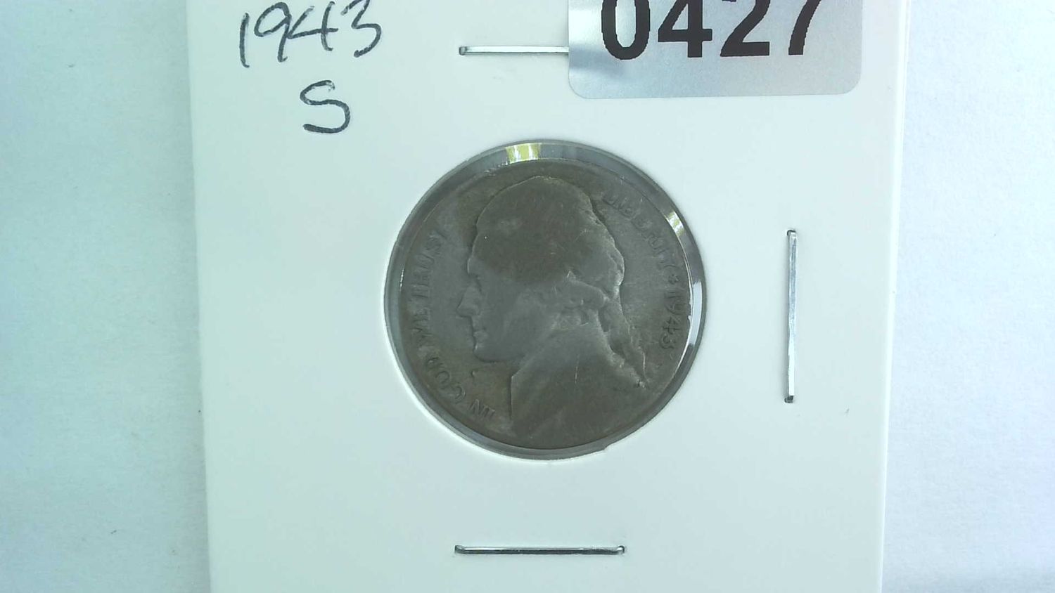 1943-S US 5 Cent Jefferson War Nickel 35% Silver