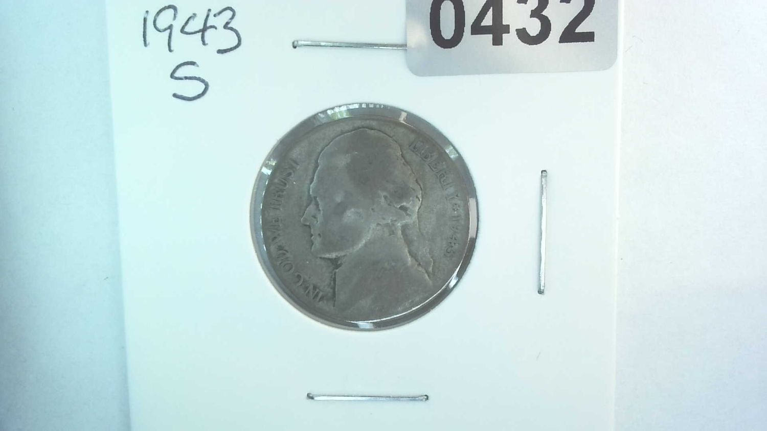 1943-S US 5 Cent Jefferson War Nickel 35% Silver