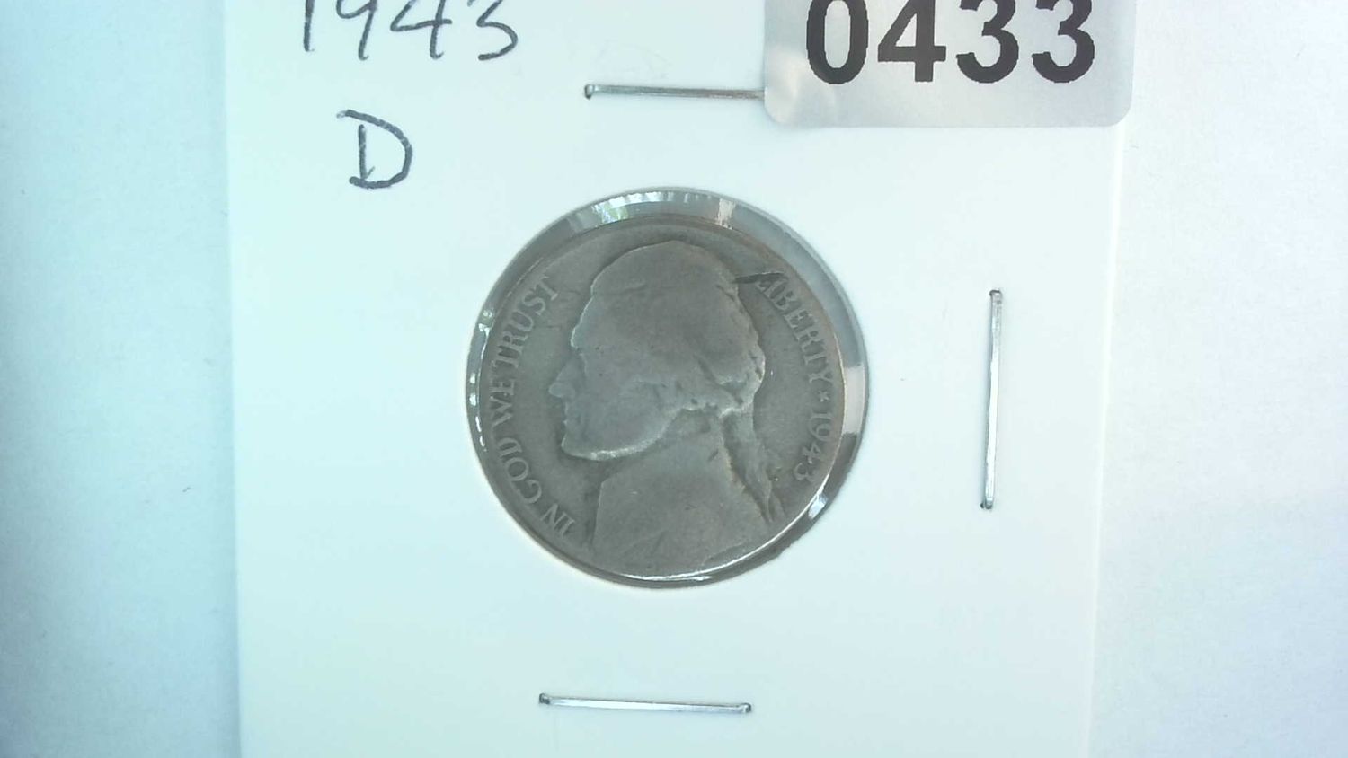 1943-D US 5 Cent Jefferson War Nickel 35% Silver