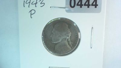 1943-P US 5 Cent Jefferson War Nickel 35% Silver