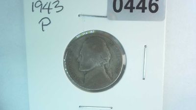 1943-P US 5 Cent Jefferson War Nickel 35% Silver