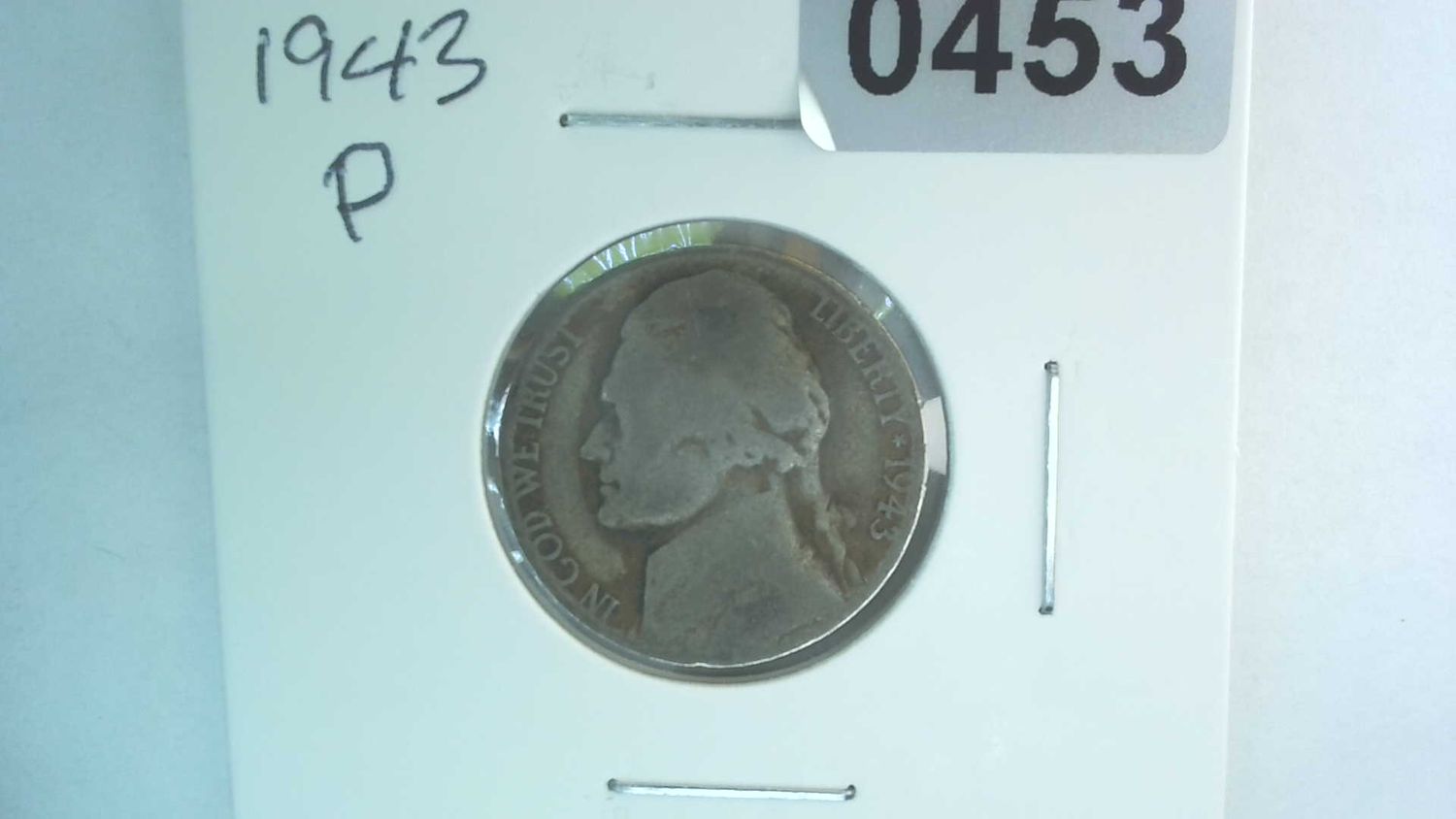 1943-P US 5 Cent Jefferson War Nickel 35% Silver