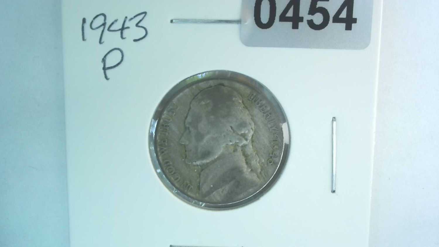 1943-P US 5 Cent Jefferson War Nickel 35% Silver