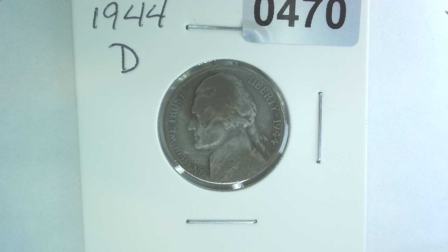 1944-D US 5 Cent Jefferson War Nickel 35% Silver