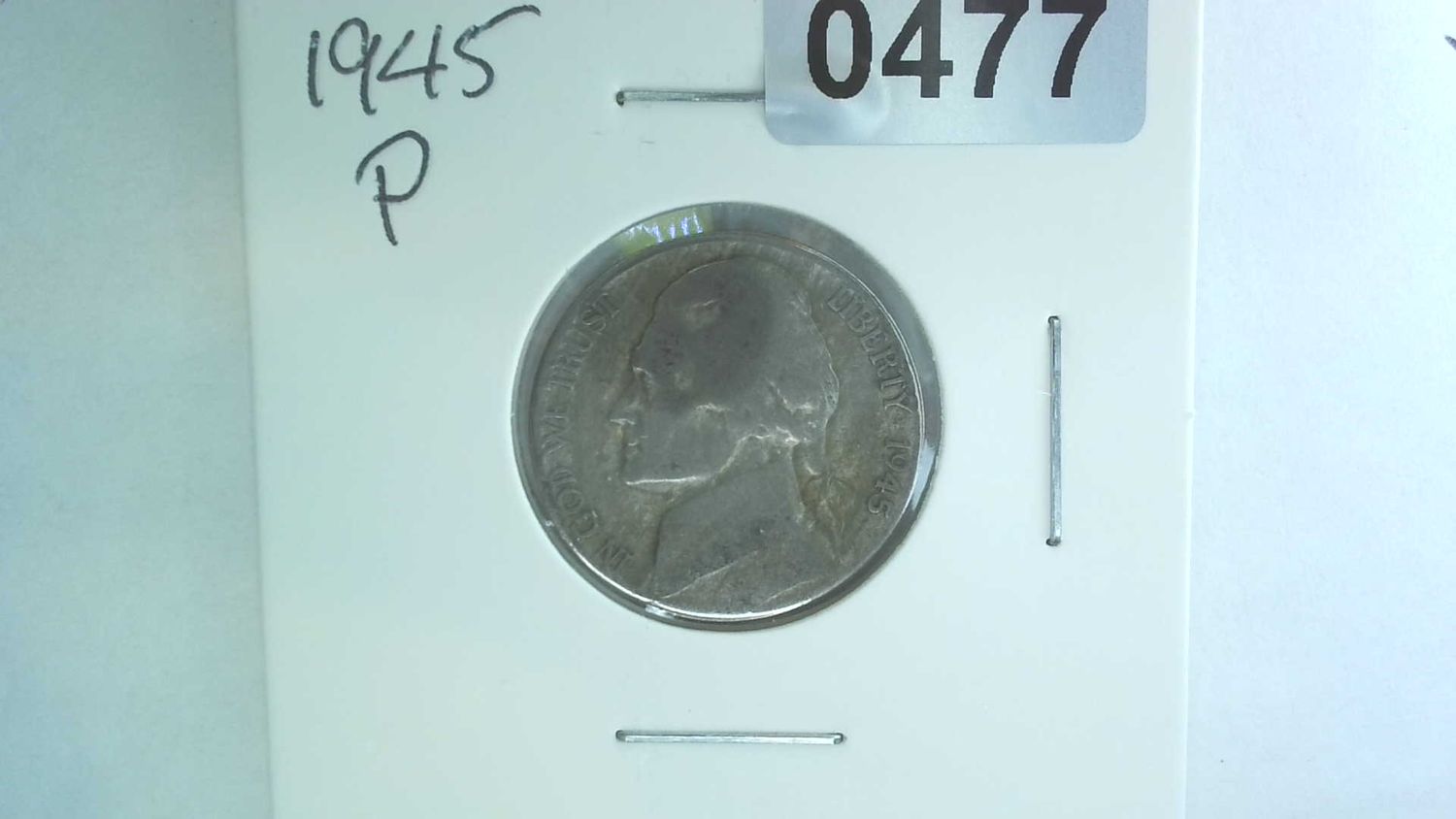 1945-P US 5 Cent Jefferson War Nickel 35% Silver