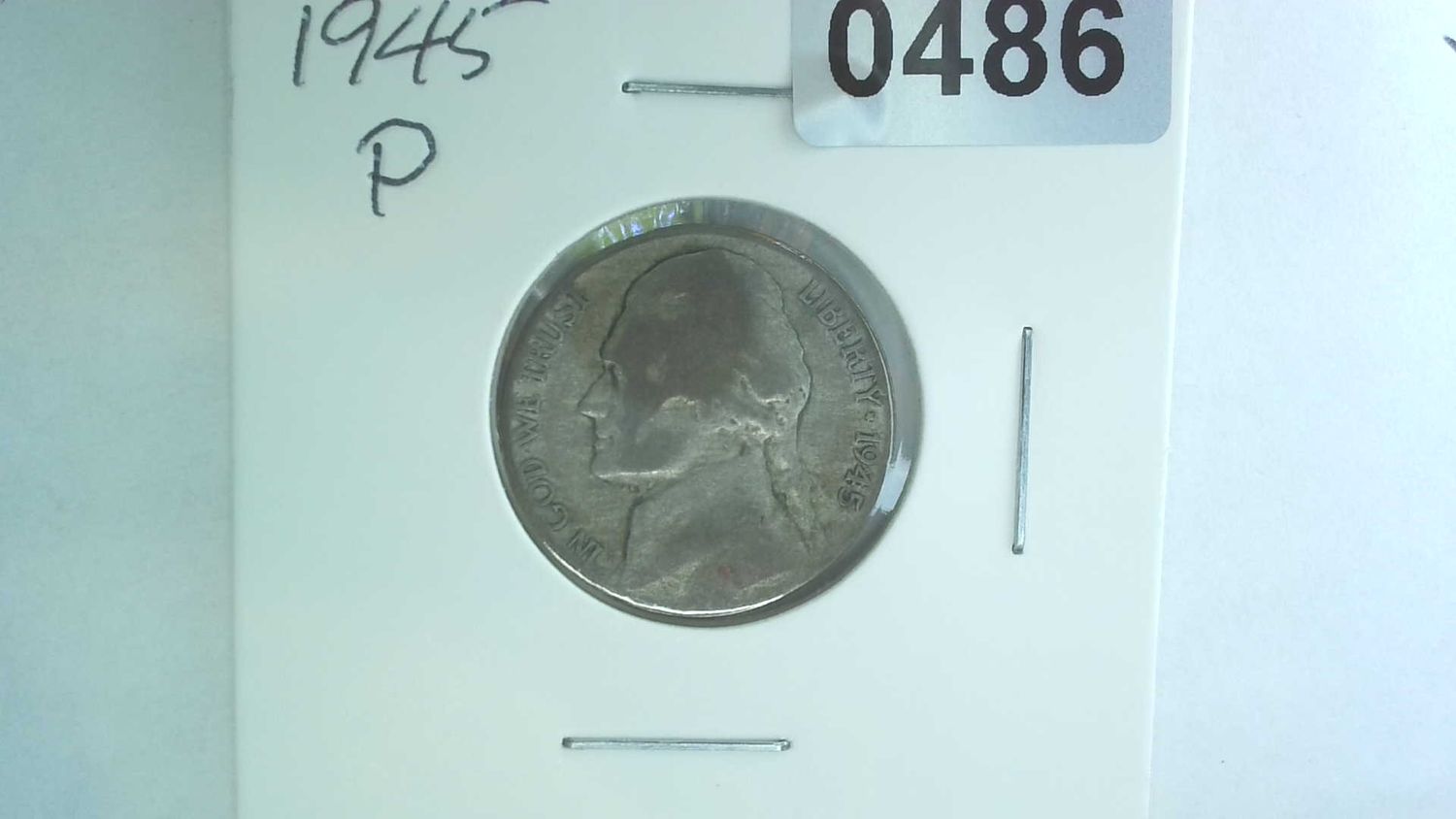 1945-P US 5 Cent Jefferson War Nickel 35% Silver