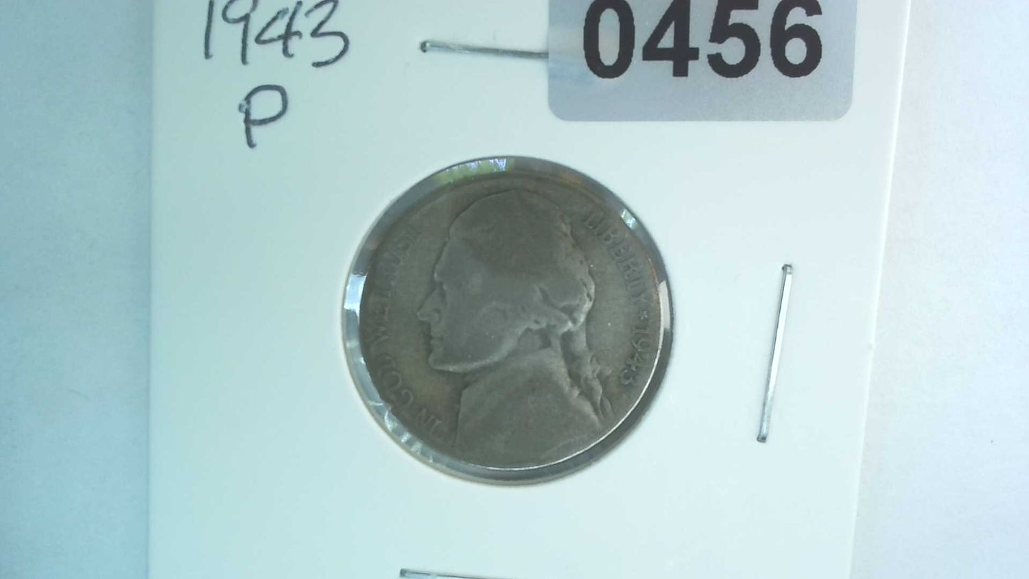 1943-P US 5 Cent Jefferson War Nickel 35% Silver