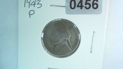1943-P US 5 Cent Jefferson War Nickel 35% Silver