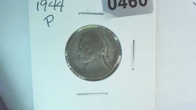 1944-P US 5 Cent Jefferson War Nickel 35% Silver