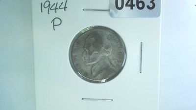 1944-P US 5 Cent Jefferson War Nickel 35% Silver