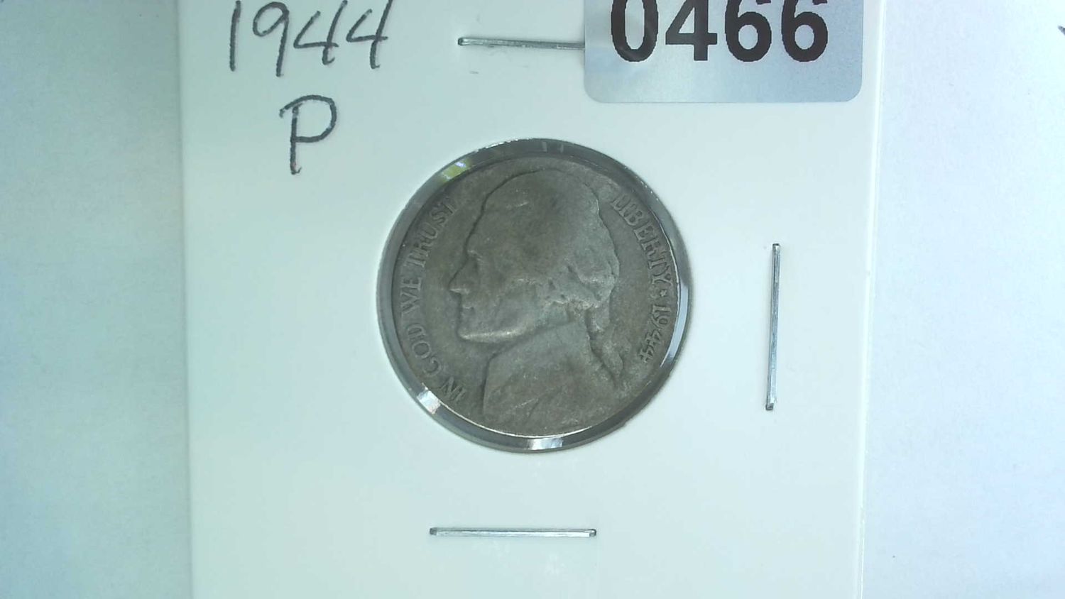 1944-P US 5 Cent Jefferson War Nickel 35% Silver