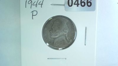 1944-P US 5 Cent Jefferson War Nickel 35% Silver