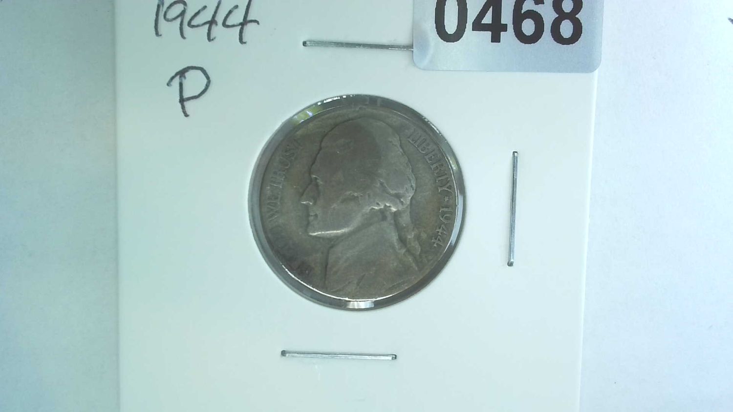 1944-P US 5 Cent Jefferson War Nickel 35% Silver