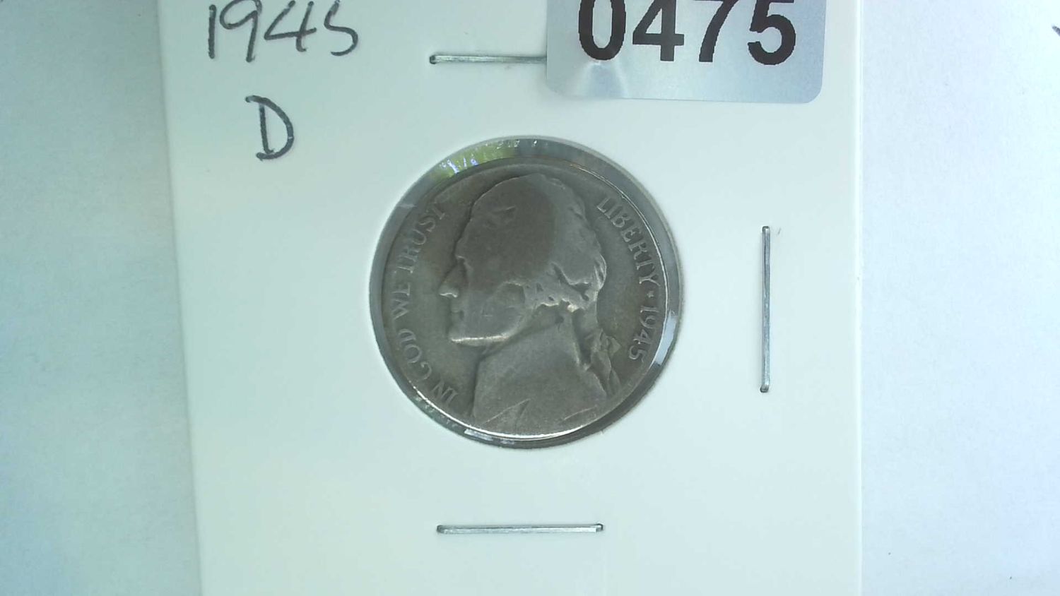 1945-D US 5 Cent Jefferson War Nickel 35% Silver