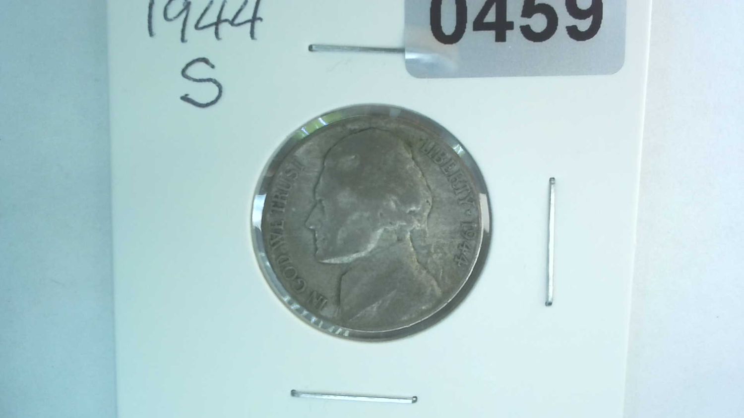 1944-S US 5 Cent Jefferson War Nickel 35% Silver