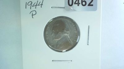 1944-P US 5 Cent Jefferson War Nickel 35% Silver