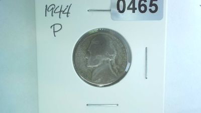 1944-P US 5 Cent Jefferson War Nickel 35% Silver