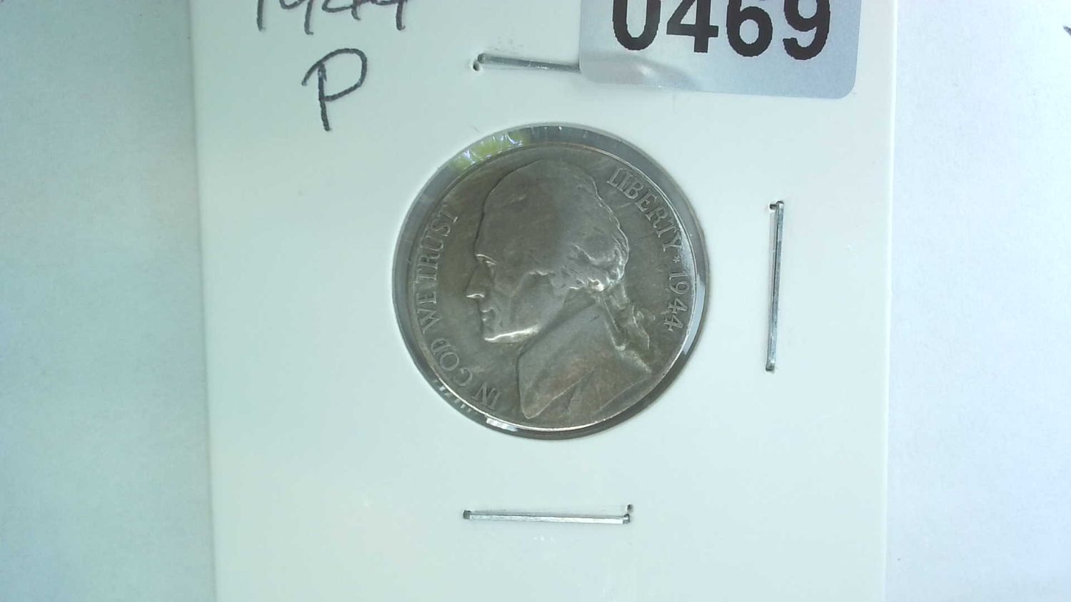 1944-P US 5 Cent Jefferson War Nickel 35% Silver