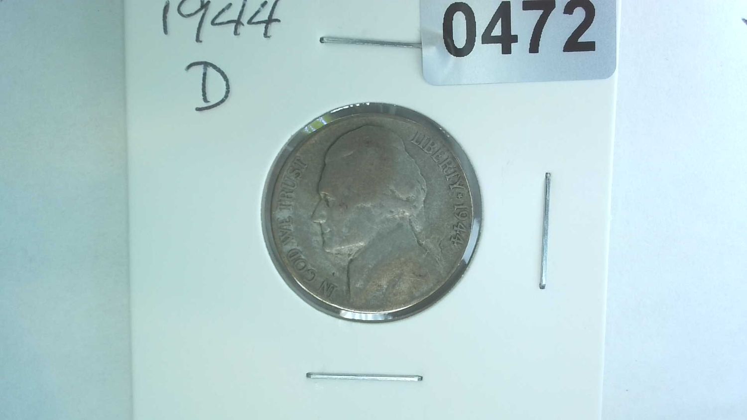 1944-D US 5 Cent Jefferson War Nickel 35% Silver