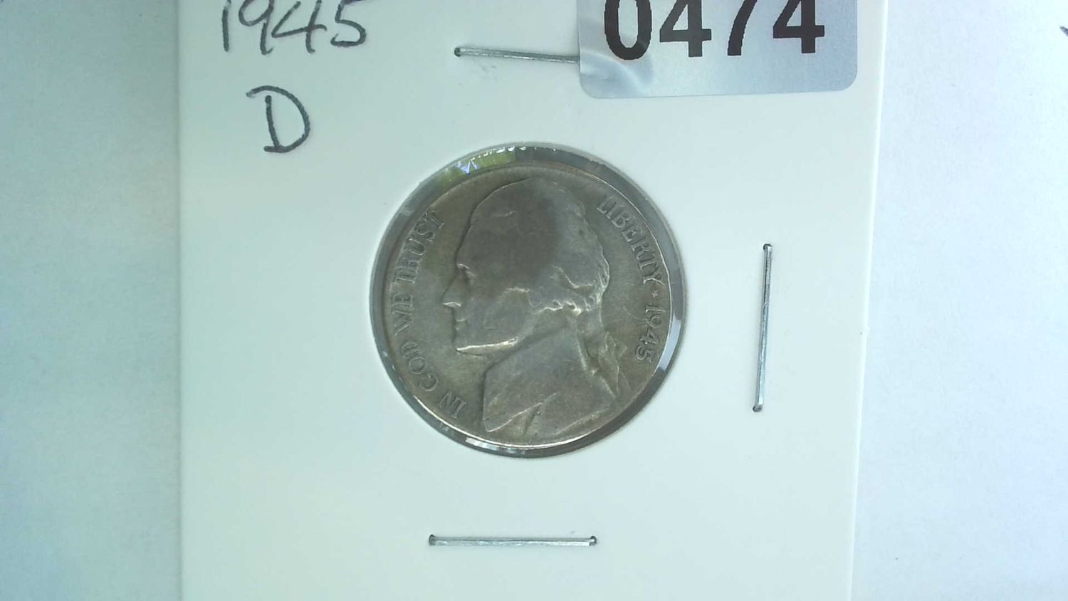 1945-D US 5 Cent Jefferson War Nickel 35% Silver