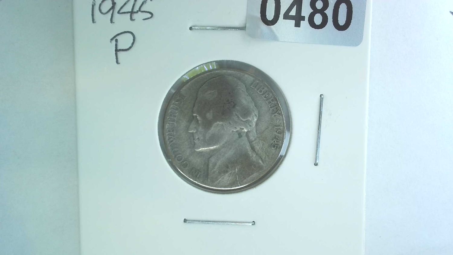 1945-P US 5 Cent Jefferson War Nickel 35% Silver