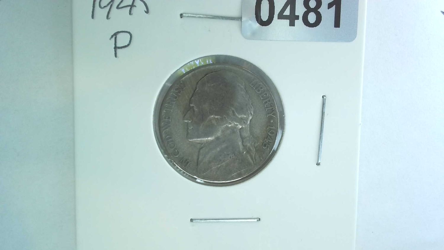 1945-P US 5 Cent Jefferson War Nickel 35% Silver