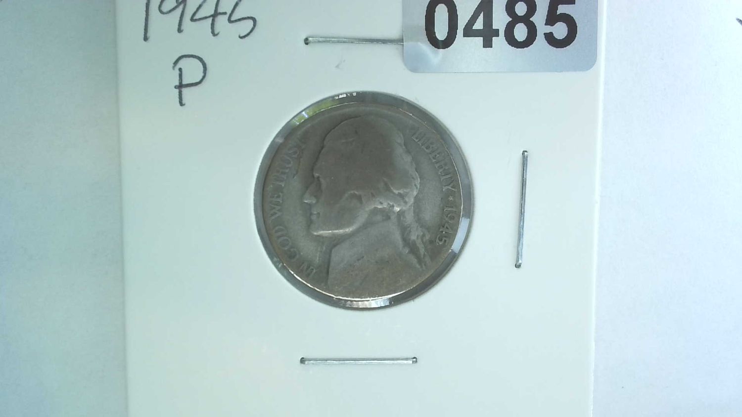 1945-P US 5 Cent Jefferson War Nickel 35% Silver