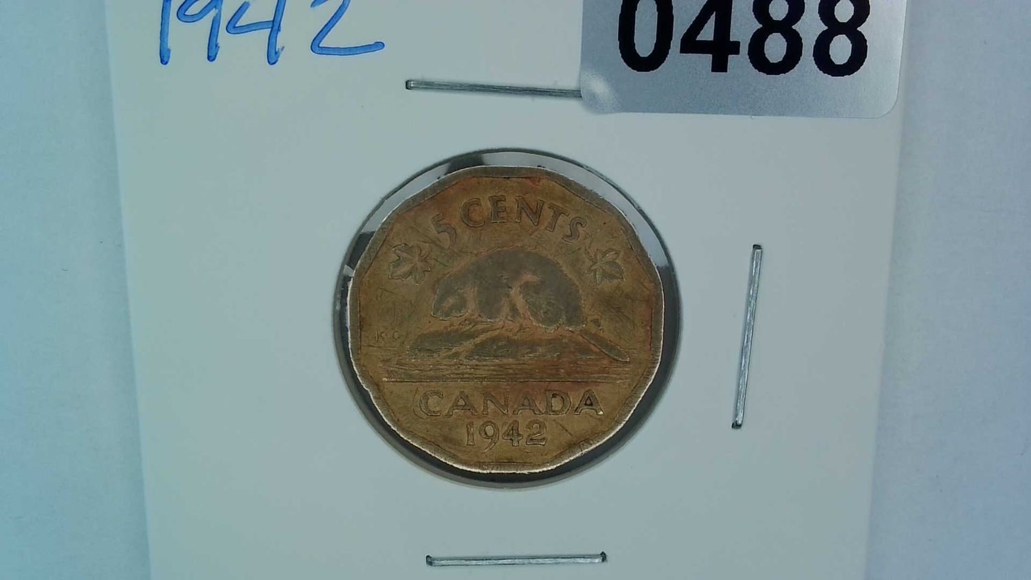 1942 Canada 5 Cent Tombac
