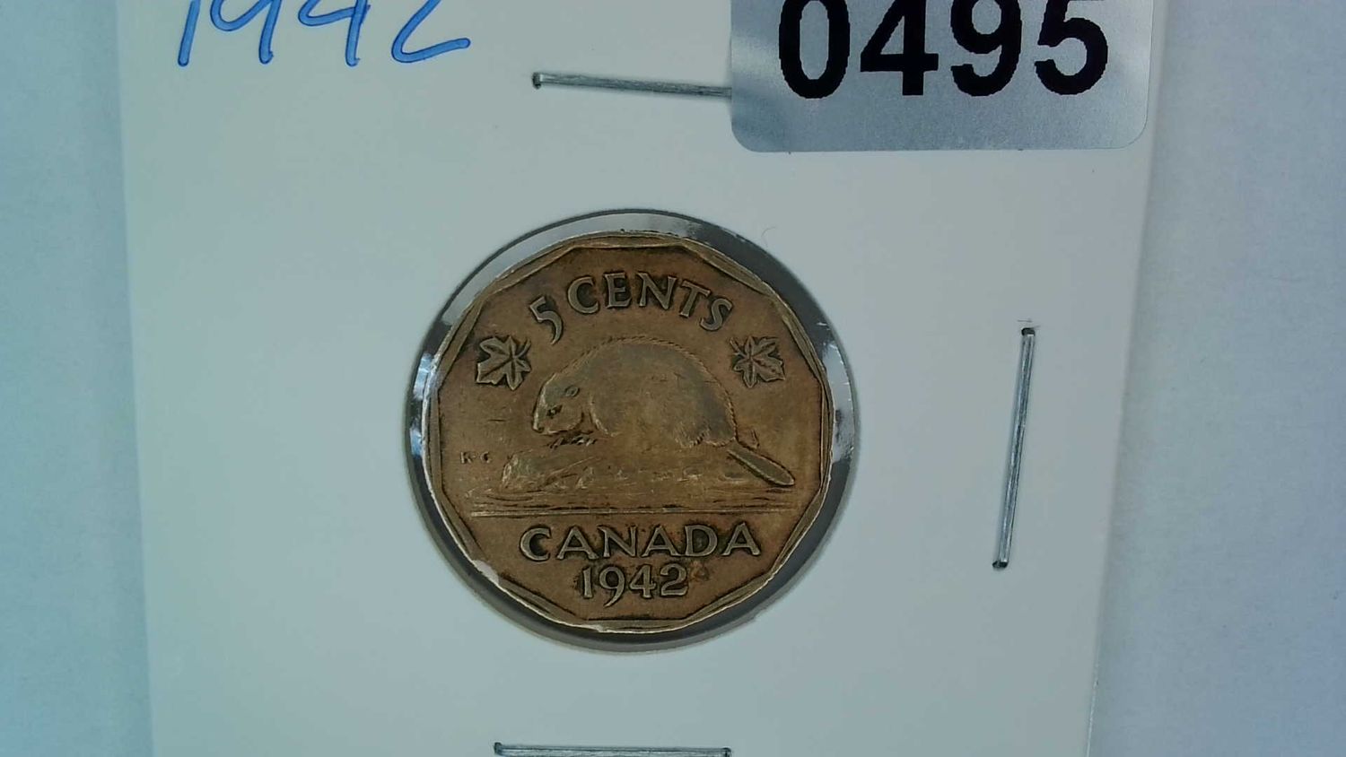 1942 Canada 5 Cent Tombac