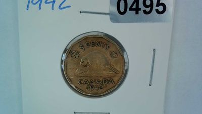 1942 Canada 5 Cent Tombac