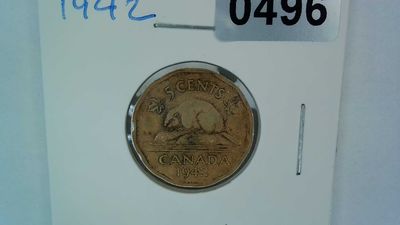 1942 Canada 5 Cent Tombac