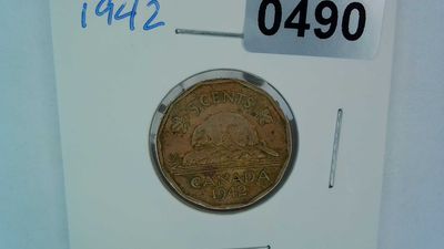 1942 Canada 5 Cent Tombac