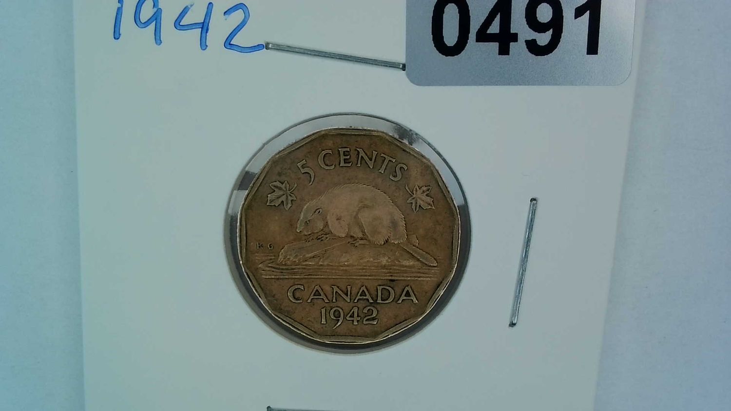 1942 Canada 5 Cent Tombac