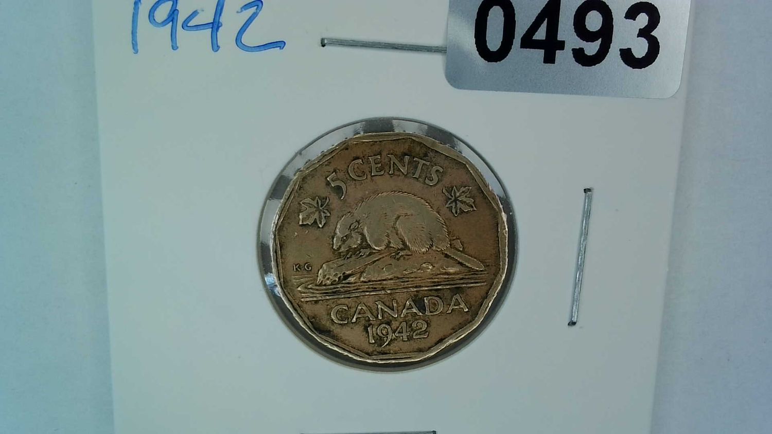 1942 Canada 5 Cent Tombac