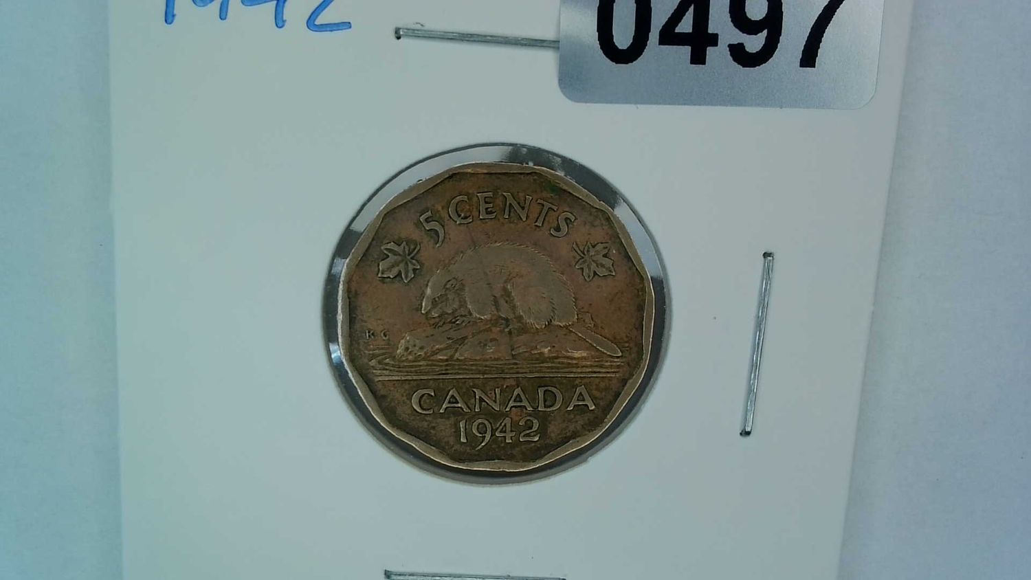 1942 Canada 5 Cent Tombac