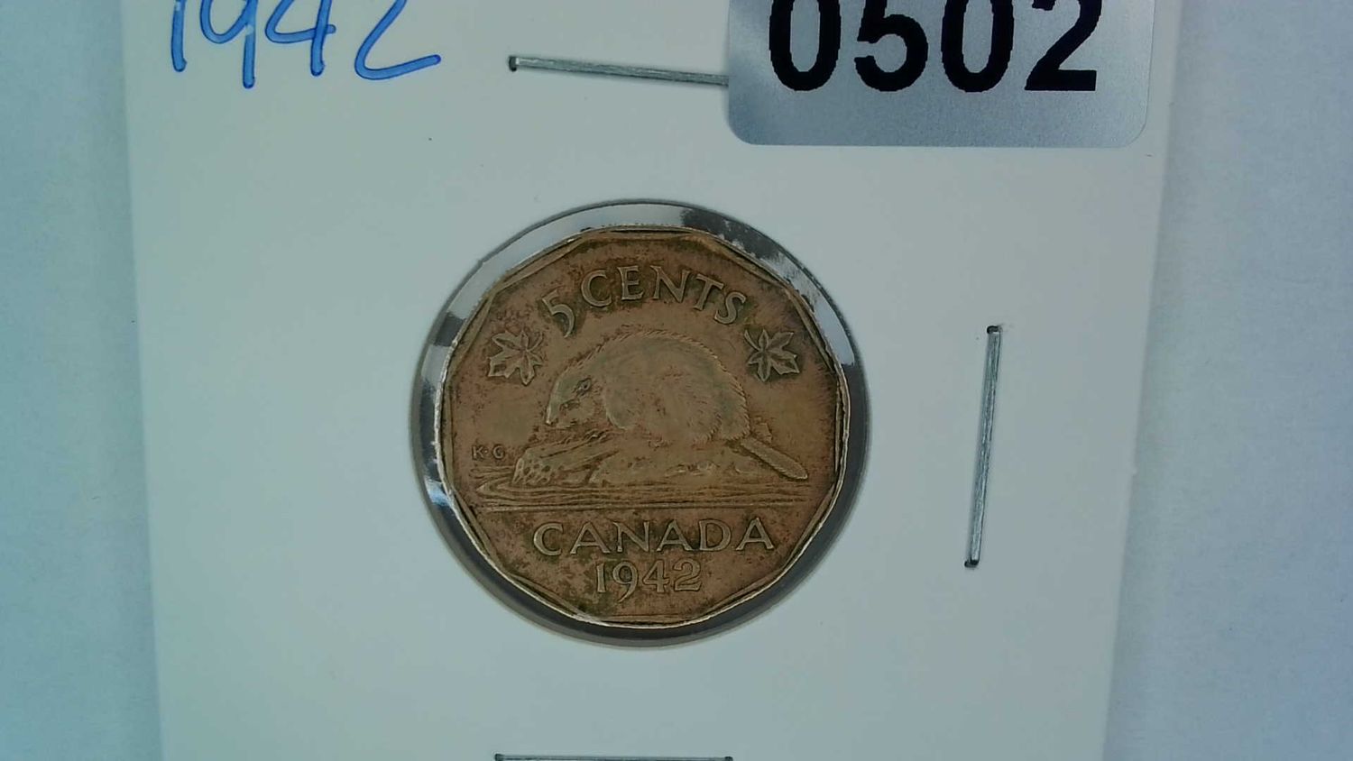 1942 Canada 5 Cent Tombac
