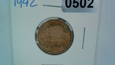 1942 Canada 5 Cent Tombac