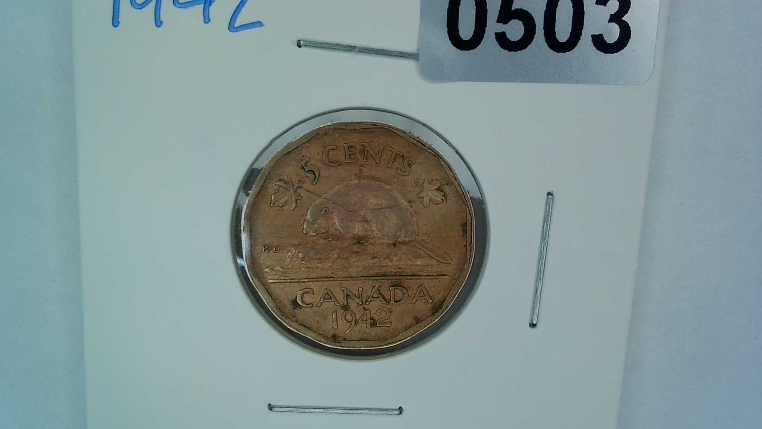 1942 Canada 5 Cent Tombac