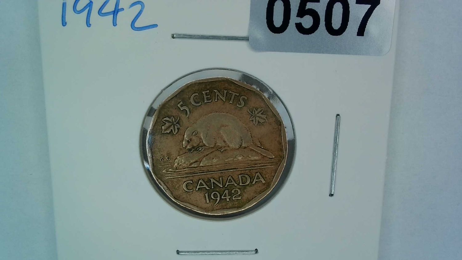 1942 Canada 5 Cent Tombac
