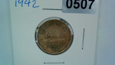 1942 Canada 5 Cent Tombac