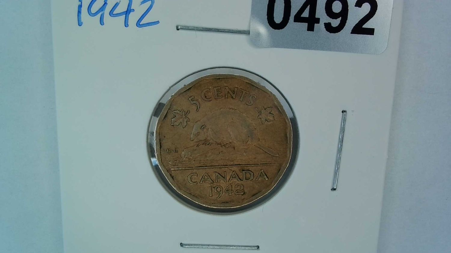 1942 Canada 5 Cent Tombac